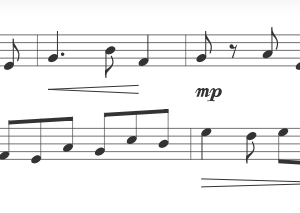 NYSSMA-style sight reading music excerpt used for virtual vocal lessons.